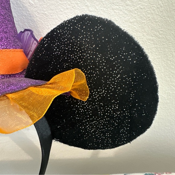 Halloween Minnie Ears Witch Hat Disney Headband Purple Orange Mickey Ears - Picture 9 of 9